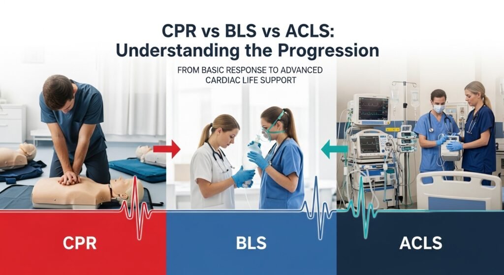 CPR vs BLS vs ACLS Understanding the Progression