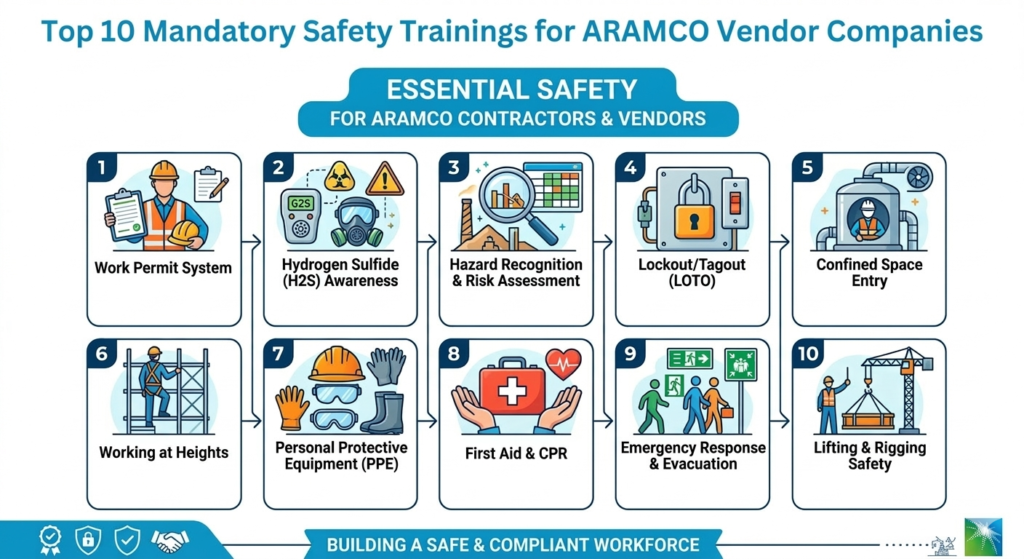 Top 10 Mandatory Safety Trainings for ARAMCO Vendor Companies