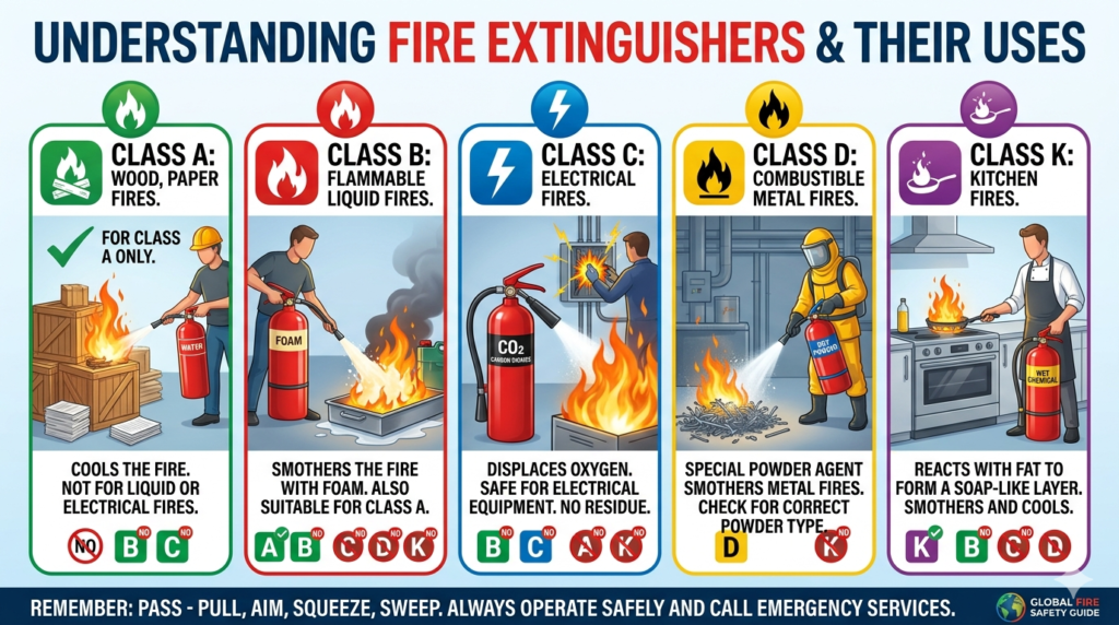 What Are the Different Types of Fire Extinguishers and When Should You Use Each One? 2 Types of Fire Extinguishers
