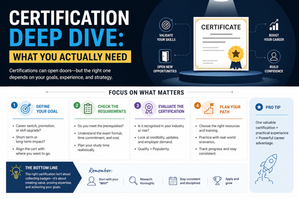 Certification Deep Dive What You Actually Need
