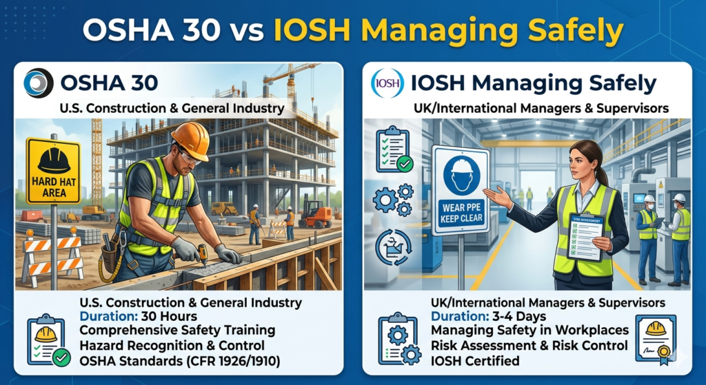 OSHA 30 vs IOSH Managing Safely