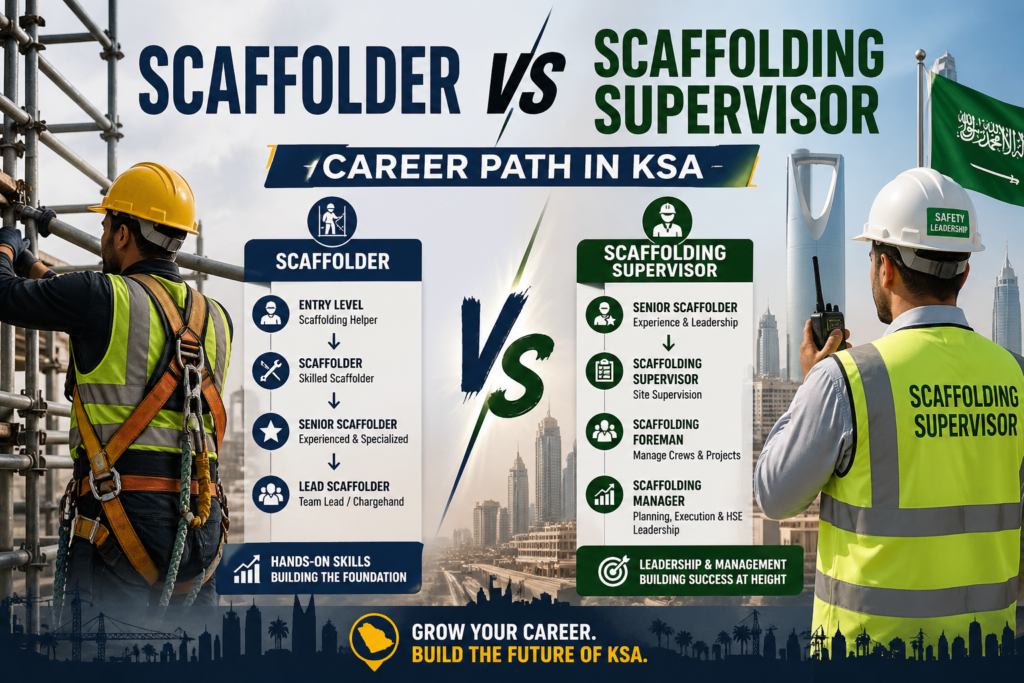 Scaffolder vs Scaffolding Supervisor Career Path in KSA