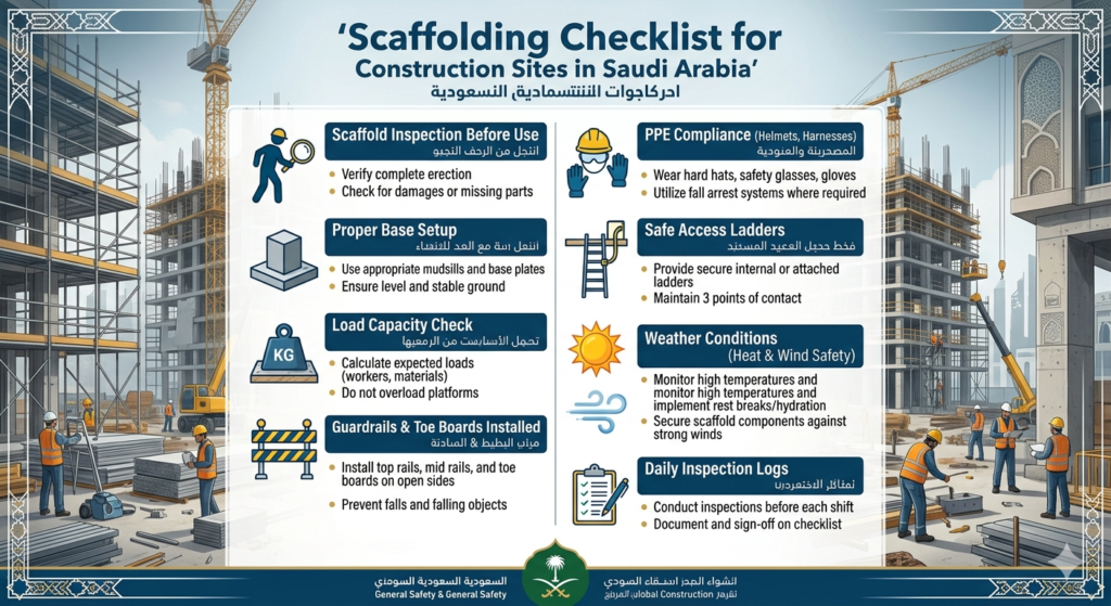 What Should Be on Your Scaffolding Checklist for Construction Sites in Saudi Arabia?
