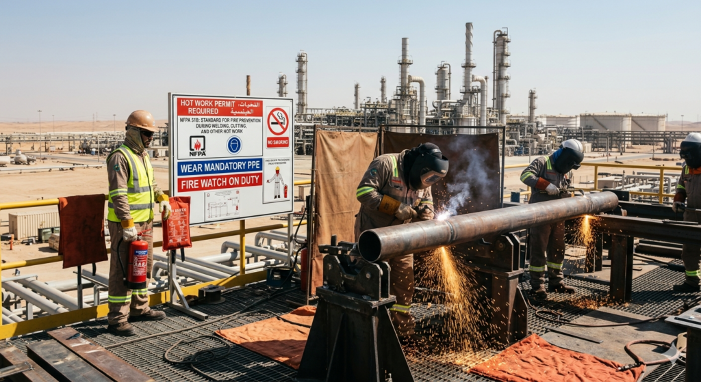 NFPA standards for hot work in Saudi Arabia