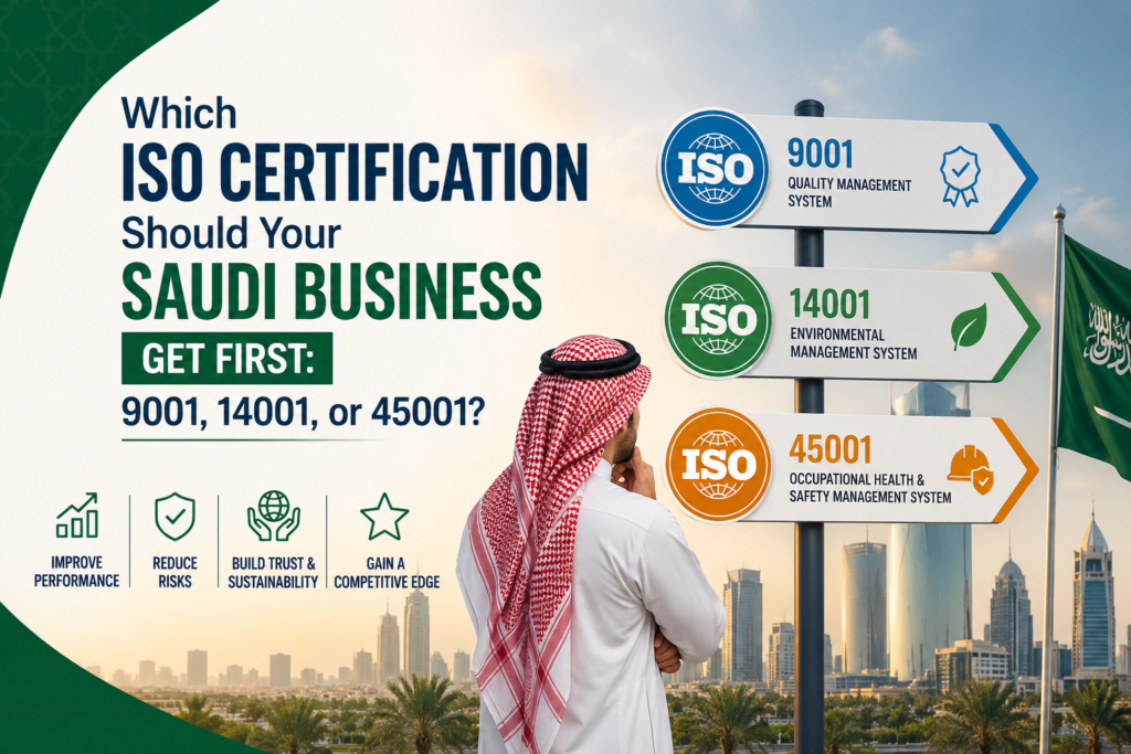 Which ISO Certification Should Your Saudi Business Get First: 9001, 14001, or 45001